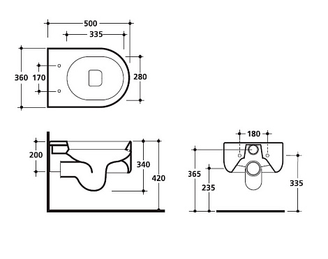 Унитаз подвесной KERASAN Flo 3115bi