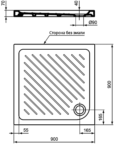 Душевой поддон Vidima W833361