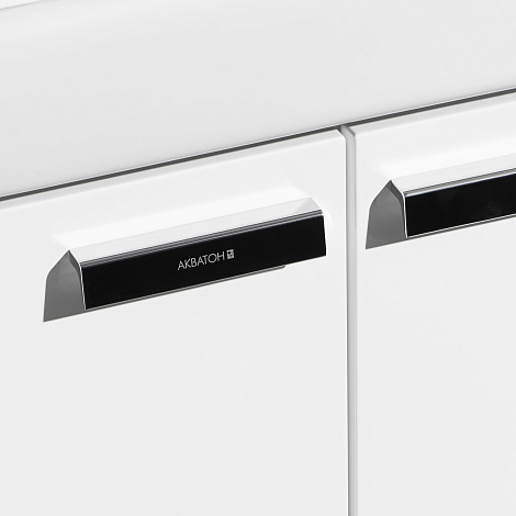 Комплект мебели Aquaton Йорк 60 (1A170201YOAY0) белый/выбеленное дерево (Тумба+раковина+зеркало)