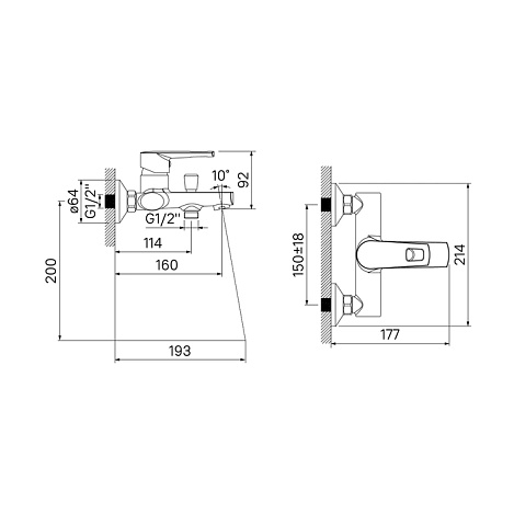 Смеситель для ванны IDDIS Runo RUNSB00i02