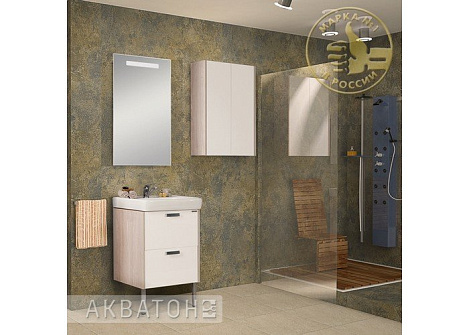 Тумба с раковиной Aquaton Йорк 55 (1A1705K1YOAV0) белый/ясень фабрик