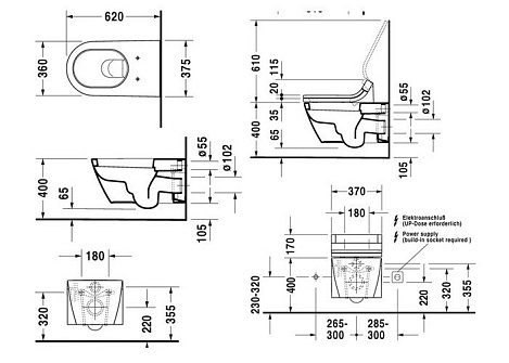 Подвесной унитаз Duravit Starck 2 25330900001-WG