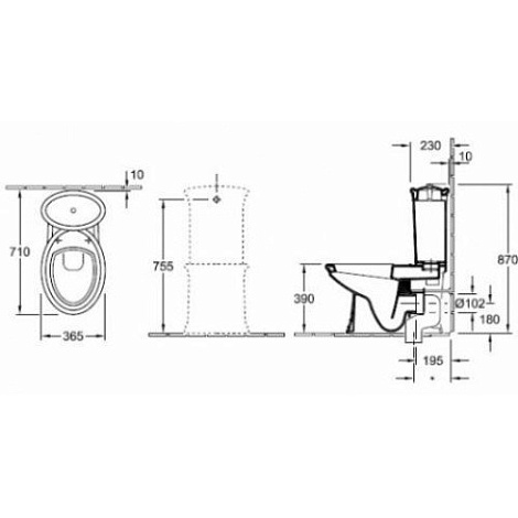 Бачок для унитаза Villeroy&Boch Amadea 7795 11R1