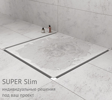 Душевой лоток Berges SUPER Slim 1000 090155 матовый хром