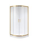 Душевой уголок Niagara Nova 100x100 NG-6407-08 GOLD желтое золото