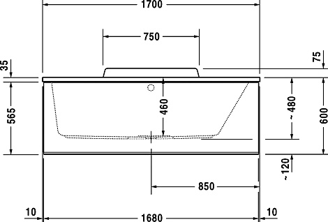 Акриловая ванна Duravit DuraStyle 170x75 700297000000000
