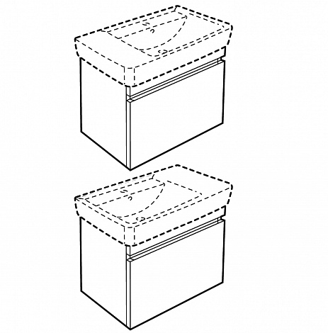Тумба под раковину Keramag Renova Nr.1 Plan 869752000