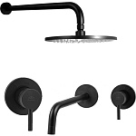 Комплект смесителей Paffoni Light KITLIG011NO006, черный матовый