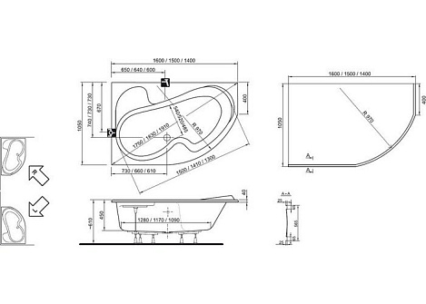 Опорная конструкция Ravak ROSA универсальная CY55000000