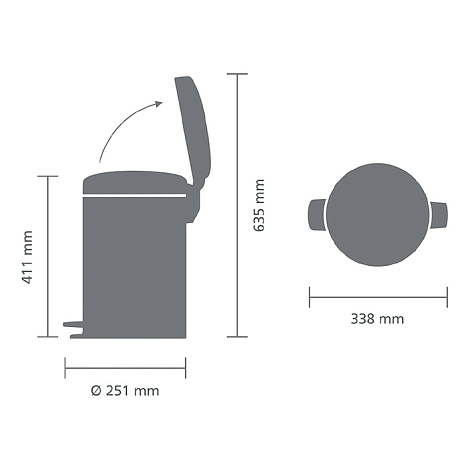 Мусорный бак с педалью Brabantia newIcon 113567 12л