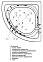 Акриловая ванна Акватек Юпитер 150x150 с фр.экр. (вклеенный каркас)