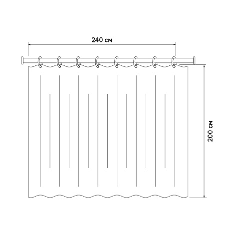 Штора для ванной комнаты IDDIS 200P24RI11