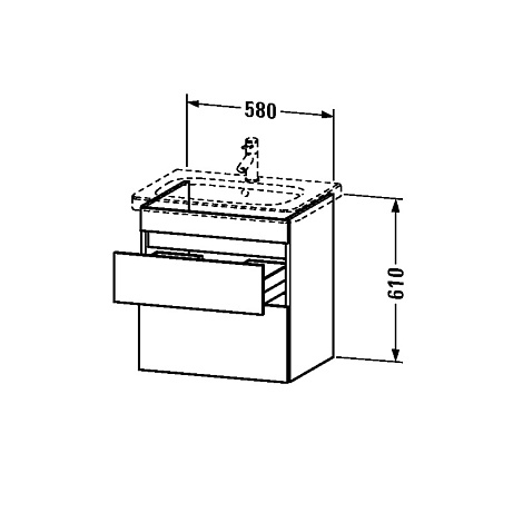 Тумба под раковину Duravit DuraStyle DS648002222