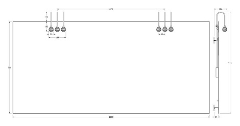 Зеркало с 6-ю светильниками 120 W 160х75 cm ELLUX Crystal CRY-A6 0219