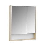 Шкаф зеркальный Aquaton Сканди 1A252202SDB20 70 см белый/дуб верона