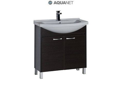 Тумба с раковиной Aquanet Донна 80 (168942+168864) венге