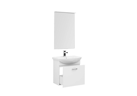 Комплект мебели Aquanet Ирис 65 (198814), Белый (Тумба+раковина+зеркало)