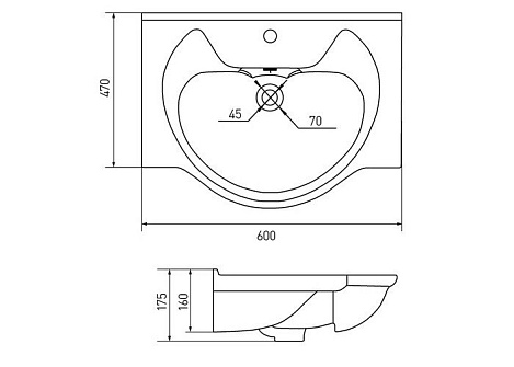 Раковина Aquaton Крит 1WH109652