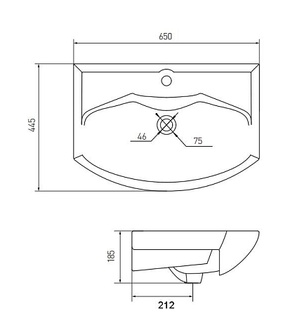 Раковина ASB Mebel Стиль 65 20709