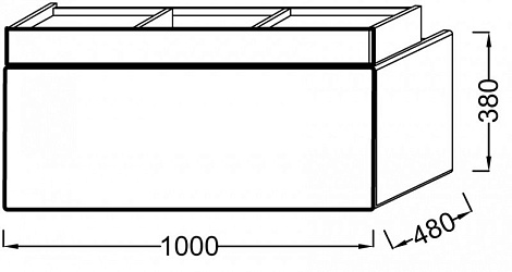 Тумба под раковину Jacob Delafon Terrace 100 EB1187-G1C, белый