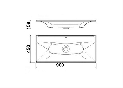 Раковина Edelform Болеро 90 10.050.00900.001