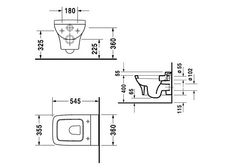 Подвесной унитаз Duravit PuraVida 22190900001-WG