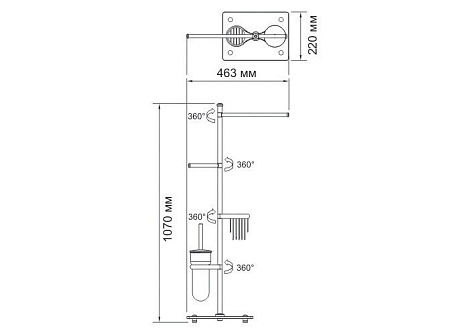 Напольная стойка WasserKRAFT K-1248