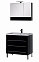Комплект мебели Aquanet Верона NEW 90 (230317) черный (Тумба+раковина+зеркало)