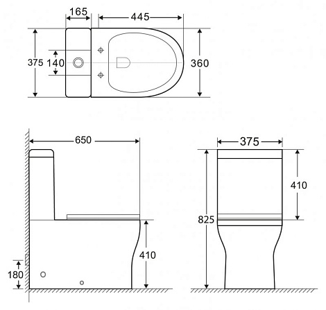 Чаша напольного унитаза Belbagno Ancona BB1224CPR-P