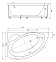 Акриловая ванна Акватек Аякс 2 170x110 левая с фр.экр.(вклеенный каркас)