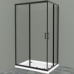 Душевой уголок BelBagno Uno 120x100 UNO-195-AH-2-120/100-C-NERO черный матовый