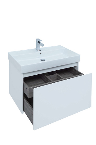 Тумба под раковину Aquanet Nova Lite 87 (242257), белый глянец