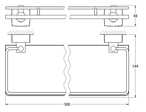Полка с держателями 50 cm FBS Esperado ESP 015
