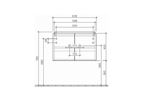 Тумба под раковину Villeroy&Boch Subway 2.0 A695 00DH, белый глянец