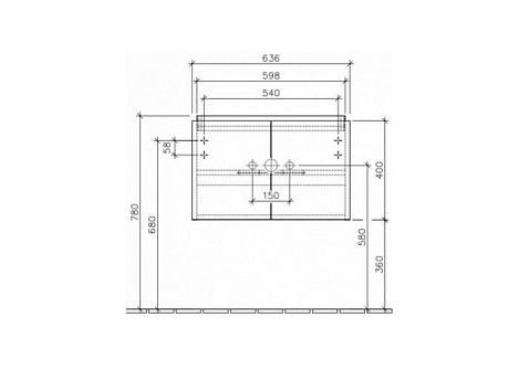 Тумба под раковину Villeroy&Boch Subway 2.0 A695 00DH, белый глянец