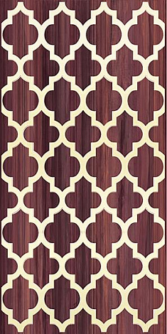 Декор для стены Ceramica Classic Buhara 25x50 04-01-1-10-03-47-679-0, бордовый/золотой