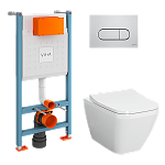 Комплект с инсталляцией Vitra Integra Square 9856B003-7207