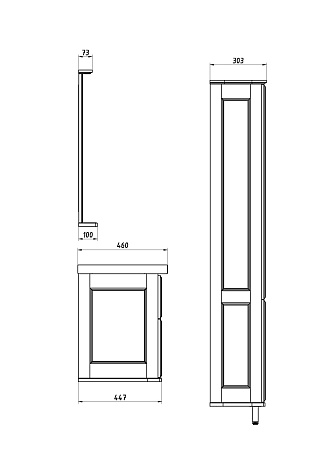 Зеркало ASB-Woodline Прато 70 9645 белый