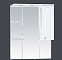 Шкаф зеркальный Misty Александра П-Але04085-352СвП, белый металлик прав.